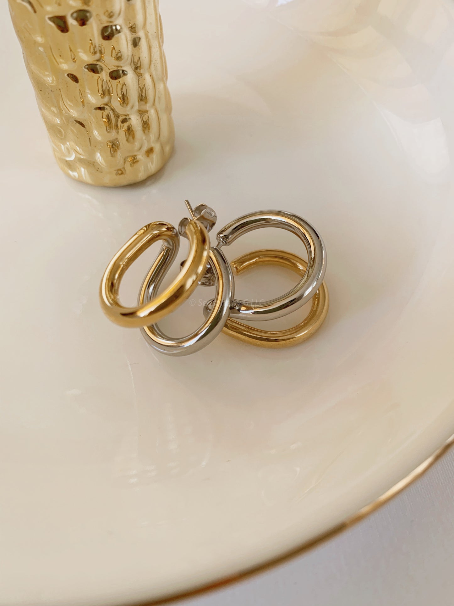 Gold & Silver Earrings