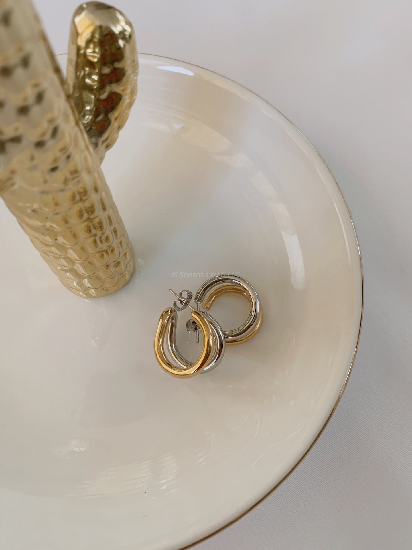 Gold & Silver Earrings