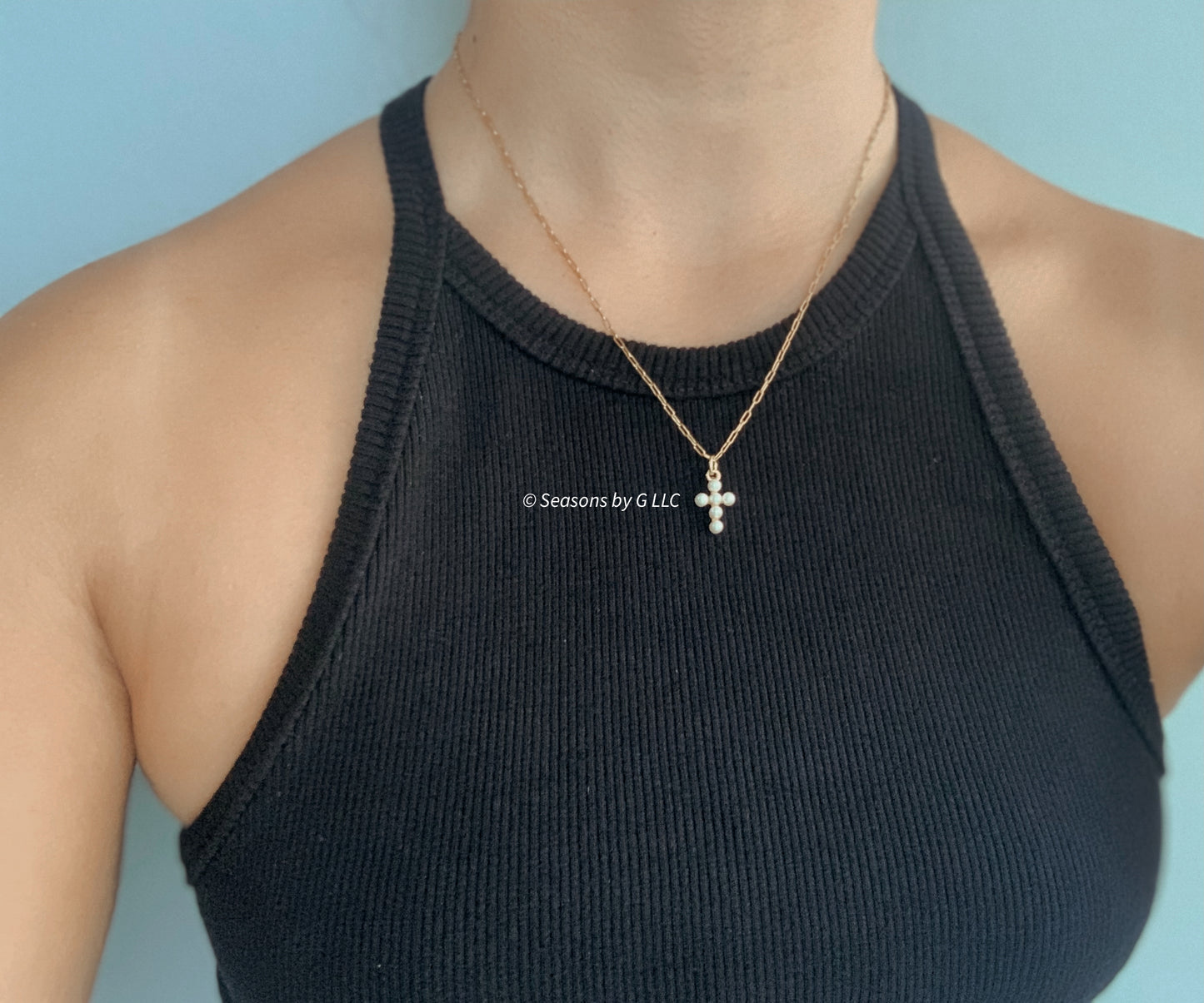 Pearl Cross Chain