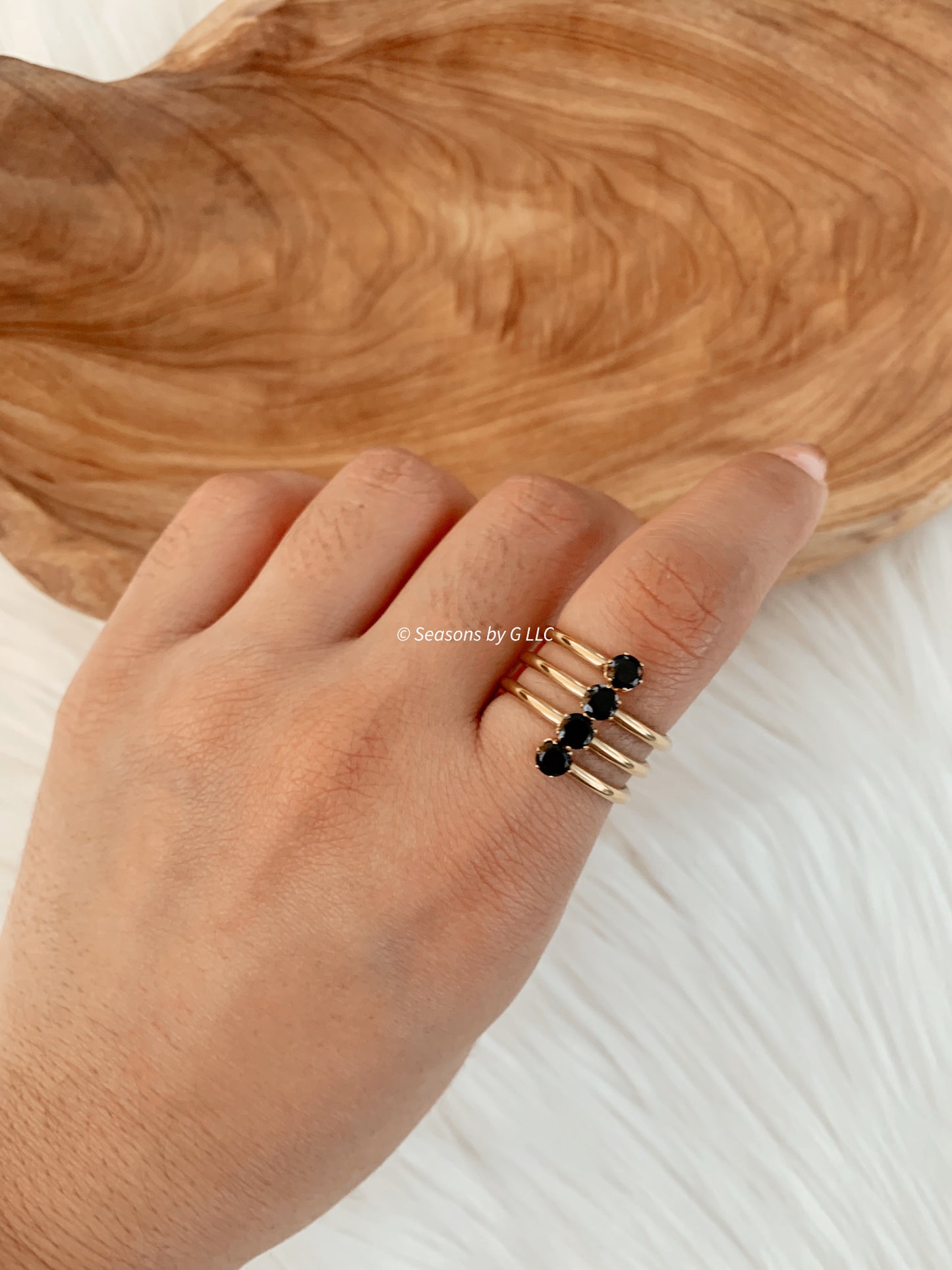 Black Stones Ring